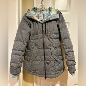 Nike 6.0 Insulated Puffer Jacket Gray Hooded Snow Winter Coat